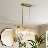 Fitting LED | Modern Crystal LED Linear Pendant Light Dining Table Ceiling Lamp