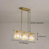 Fitting LED | Modern Crystal LED Linear Pendant Light Dining Table Ceiling Lamp