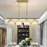 Fitting LED | Modern Crystal LED Linear Pendant Light Dining Table Ceiling Lamp
