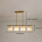 Fitting LED | Modern Crystal LED Linear Pendant Light Dining Table Ceiling Lamp