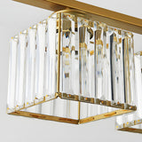 Fitting LED | Modern Crystal LED Linear Pendant Light Dining Table Ceiling Lamp