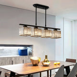 Fitting LED | Modern Crystal LED Linear Pendant Light Dining Table Ceiling Lamp