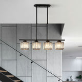 Fitting LED | Modern Crystal LED Linear Pendant Light Dining Table Ceiling Lamp