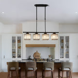 Fitting LED | Modern Crystal LED Linear Pendant Light Dining Table Ceiling Lamp