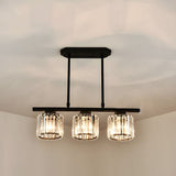 Fitting LED | Modern Crystal LED Linear Pendant Light Dining Table Ceiling Lamp