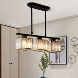 Fitting LED | Modern Crystal LED Linear Pendant Light Dining Table Ceiling Lamp
