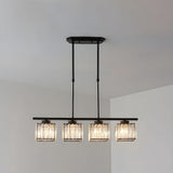 Fitting LED | Modern Crystal LED Linear Pendant Light Dining Table Ceiling Lamp
