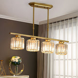 Fitting LED | Modern Crystal LED Linear Pendant Light Dining Table Ceiling Lamp