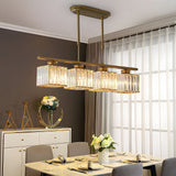 Fitting LED | Modern Crystal LED Linear Pendant Light Dining Table Ceiling Lamp