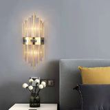Fitting LED | Modern Crystal Tube Wall Sconce for Luxury Ambient Lighting