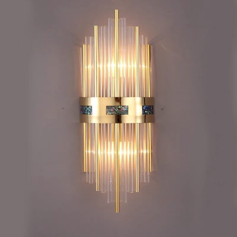 Fitting LED | Modern Crystal Tube Wall Sconce for Luxury Ambient Lighting