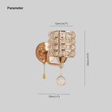 Fitting LED | Modern Crystal Wall Sconce with Pull Chain for Elegant Lighting