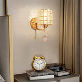 Fitting LED | Modern Crystal Wall Sconce with Pull Chain for Elegant Lighting