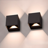Fitting LED | Modern Cube LED Wall Light Waterproof Outdoor Up Down Lamp