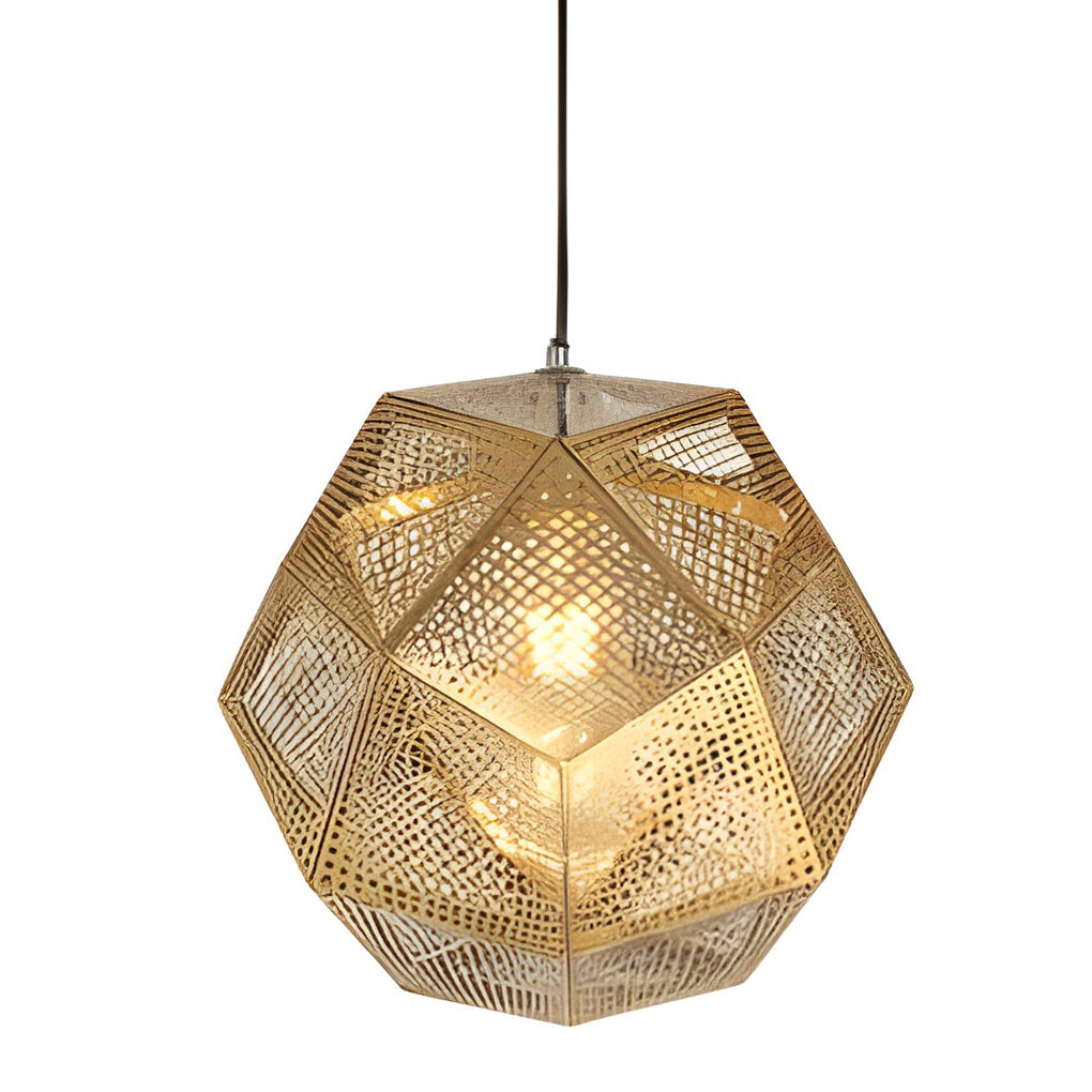 Fitting LED | Modern Geometric Glass LED Pendant Light Decorative Hanging Lamp