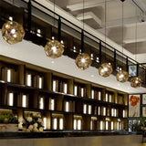 Fitting LED | Modern Geometric Glass LED Pendant Light Decorative Hanging Lamp