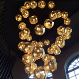 Fitting LED | Modern Geometric Glass LED Pendant Light Decorative Hanging Lamp