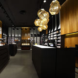 Fitting LED | Modern Geometric Glass LED Pendant Light Decorative Hanging Lamp