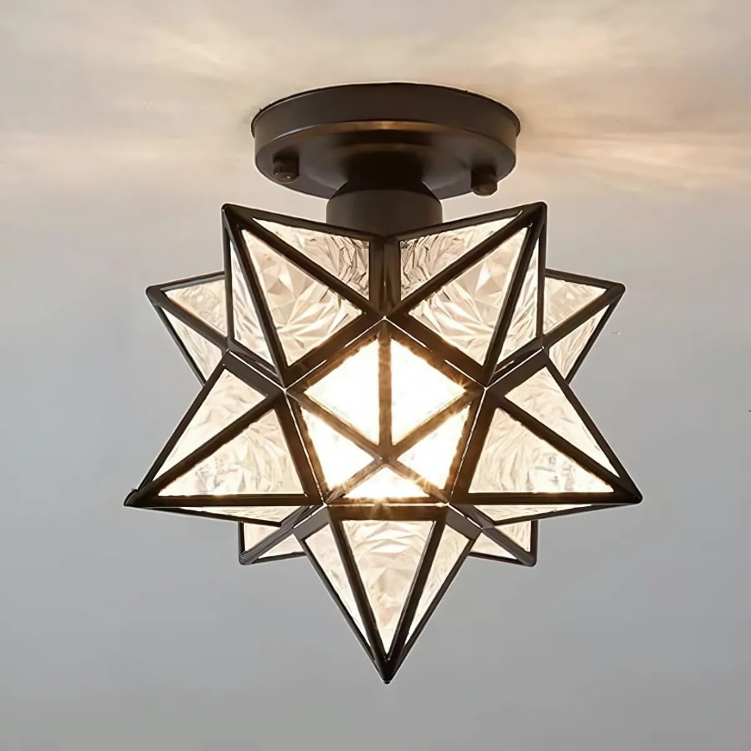 Fitting LED | Modern Geometric Star LED Ceiling Light Decorative Flush Mount Lamp