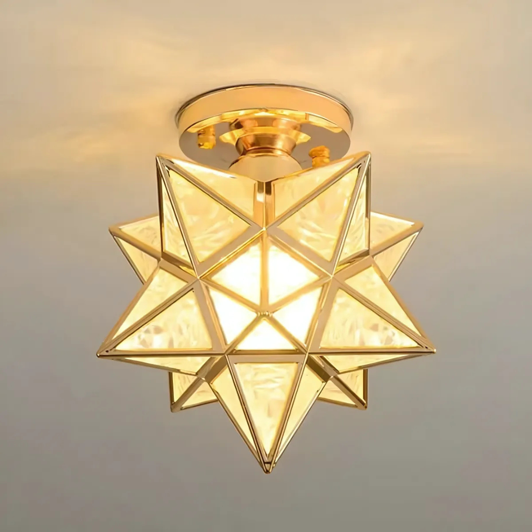 Fitting LED | Modern Geometric Star LED Ceiling Light Decorative Flush Mount Lamp