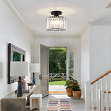 Fitting LED | Modern Glass Cylinder LED Ceiling Light Flush Mount Lamp