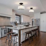 Fitting LED | Modern Glass Cylinder LED Ceiling Light Flush Mount Lamp