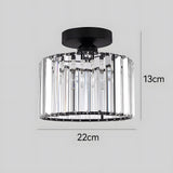 Fitting LED | Modern Glass Cylinder LED Ceiling Light Flush Mount Lamp