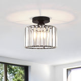 Fitting LED | Modern Glass Cylinder LED Ceiling Light Flush Mount Lamp