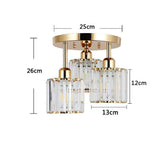 Fitting LED | Modern Glass Cylinder LED Ceiling Light Industrial Flush Mount Lamp