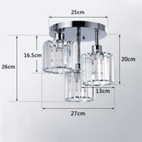 Fitting LED | Modern Glass Cylinder LED Ceiling Light Industrial Flush Mount Lamp