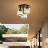 Fitting LED | Modern Glass Cylinder LED Ceiling Light Industrial Flush Mount Lamp