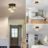 Fitting LED | Modern Glass Cylinder LED Ceiling Light Industrial Flush Mount Lamp