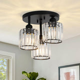 Fitting LED | Modern Glass Cylinder LED Ceiling Light Industrial Flush Mount Lamp