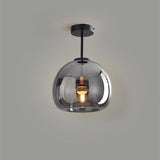 Fitting LED | Modern Glass Globe LED Ceiling Light Minimalist Flush Mount Lamp