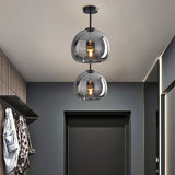 Fitting LED | Modern Glass Globe LED Ceiling Light Minimalist Flush Mount Lamp
