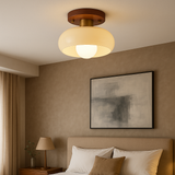 Fitting LED | Modern Glass Globe LED Ceiling Light Vintage Flush Mount Lamp