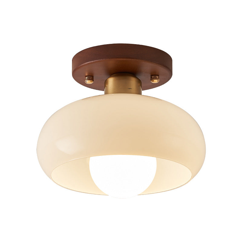 Fitting LED | Modern Glass Globe LED Ceiling Light Vintage Flush Mount Lamp