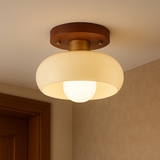 Fitting LED | Modern Glass Globe LED Ceiling Light Vintage Flush Mount Lamp