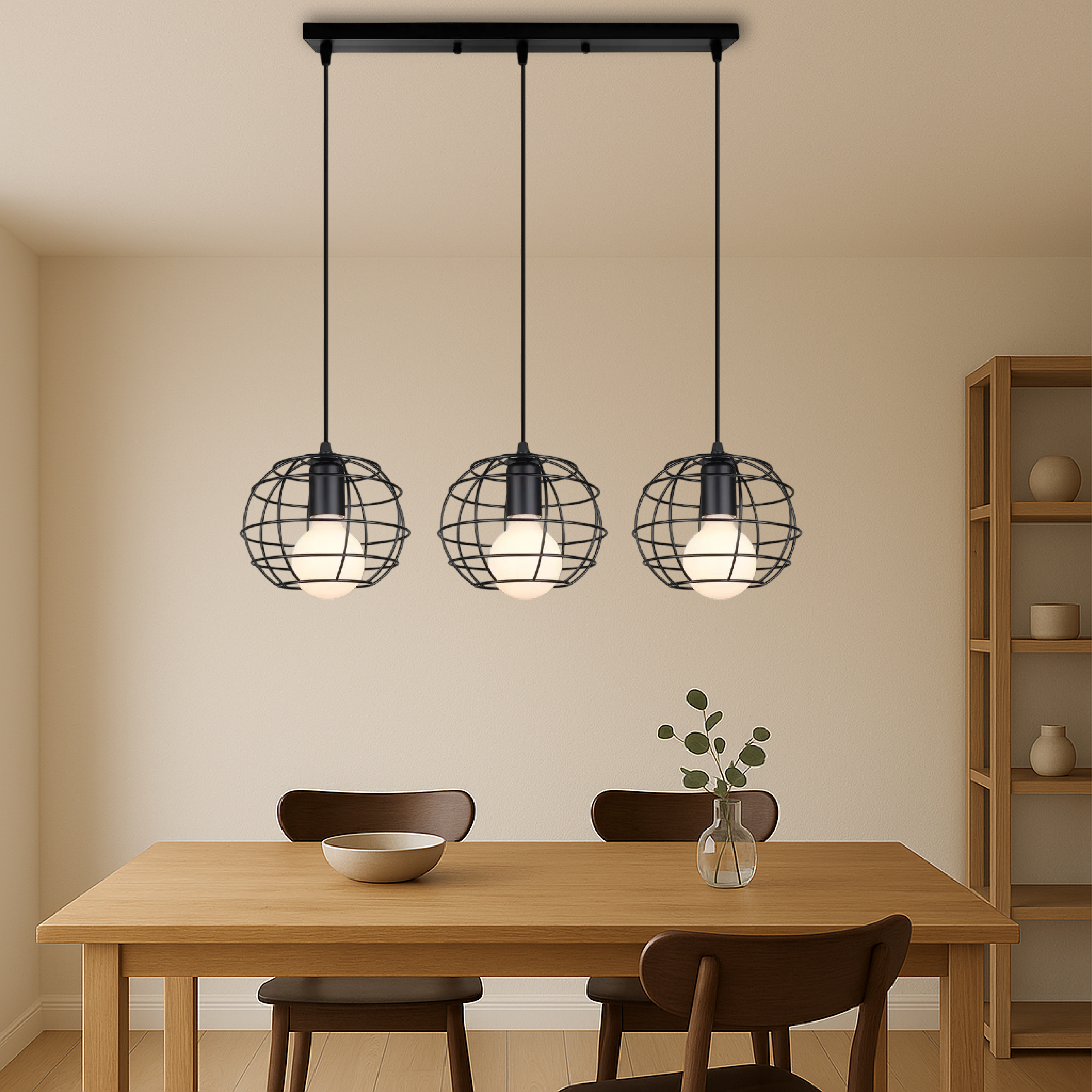 Fitting LED | Modern Glass Globe LED Pendant Light Multi Hanging Ceiling Lamp