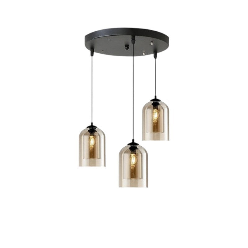 Fitting LED | Modern Glass LED Pendant Light Minimalist Hanging Ceiling Lamp