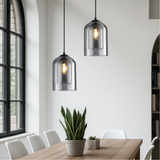 Fitting LED | Modern Glass LED Pendant Light Minimalist Hanging Ceiling Lamp