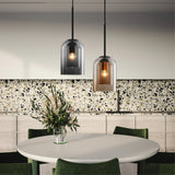 Fitting LED | Modern Glass LED Pendant Light Minimalist Hanging Ceiling Lamp