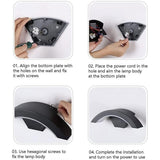 Fitting LED | Modern Half Moon LED Wall Light Waterproof Outdoor Facade Lamp