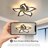 Fitting LED | Modern LED Flower Ceiling Light with Remote Control Dimmable Lighting