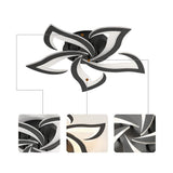 Fitting LED | Modern LED Flower Ceiling Light with Remote Control Dimmable Lighting