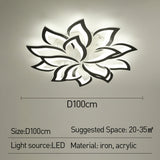 Fitting LED | Modern LED Flower Ceiling Light with Remote Control Dimmable Lighting