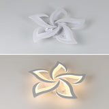 Fitting LED | Modern LED Flower Ceiling Light with Remote Control Dimmable Lighting