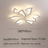 Fitting LED | Modern LED Flower Ceiling Light with Remote Control Dimmable Lighting