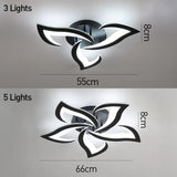 Fitting LED | Modern LED Flower Ceiling Light with Remote Control Dimmable Lighting