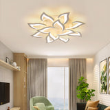 Fitting LED | Modern LED Flower Ceiling Light with Remote Control Dimmable Lighting